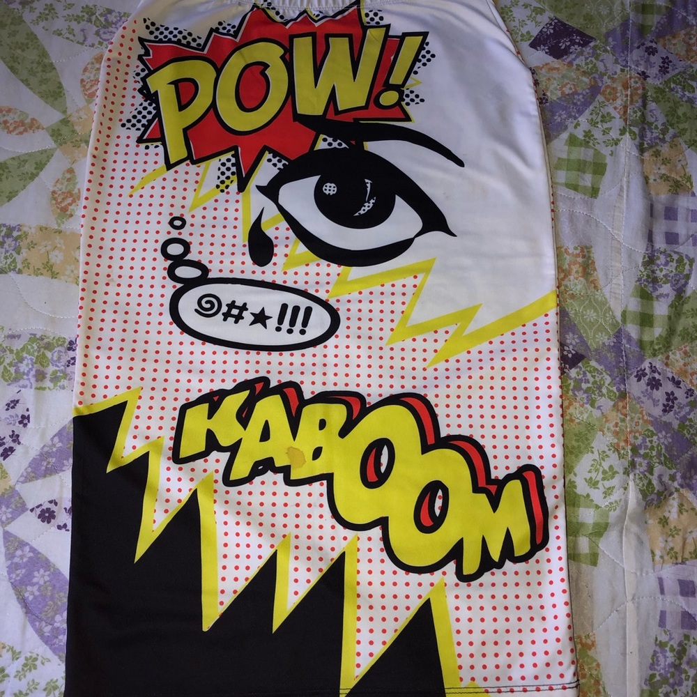 Topshop graphic midi pencil skirt
